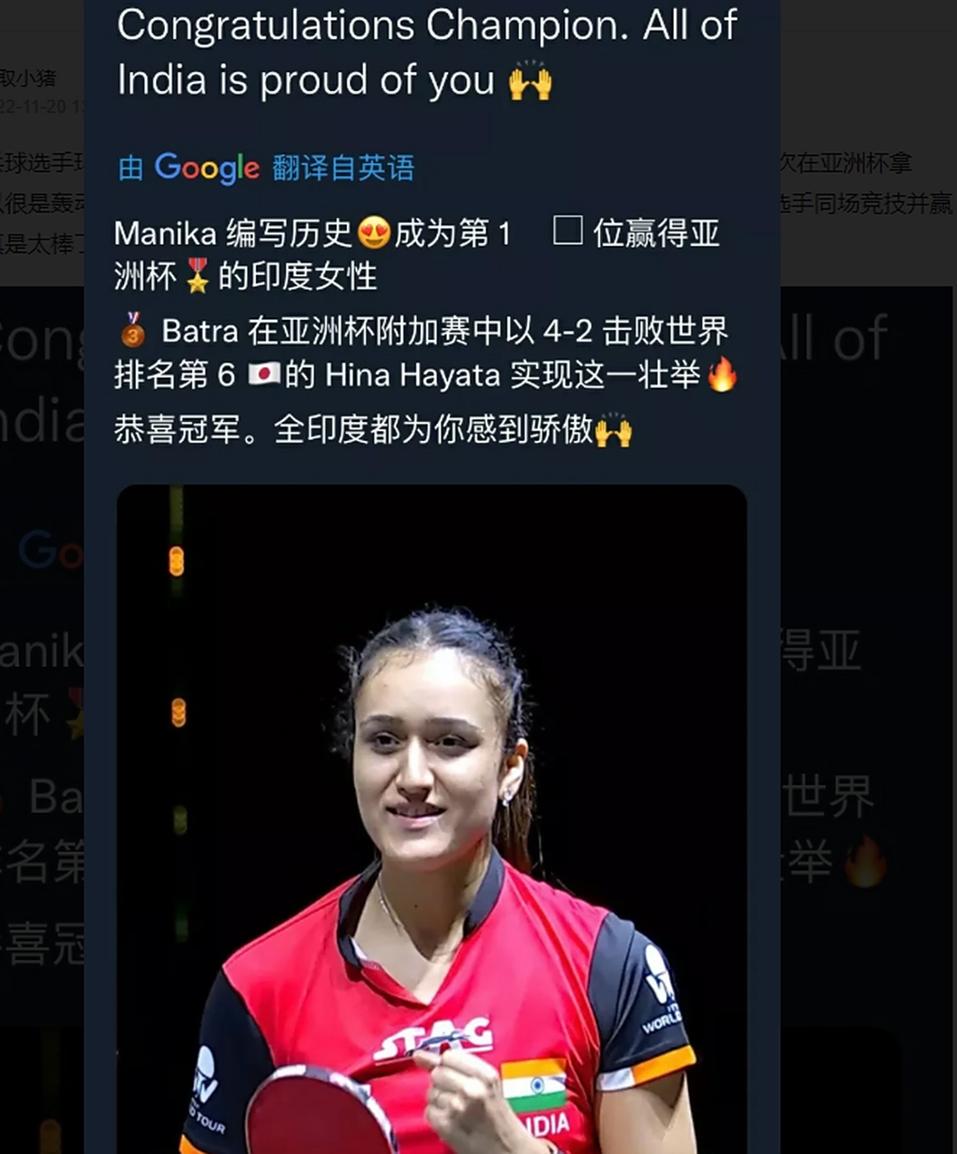 包含澳大利亚选手获得乒乓球铜牌，战绩斐然的词条